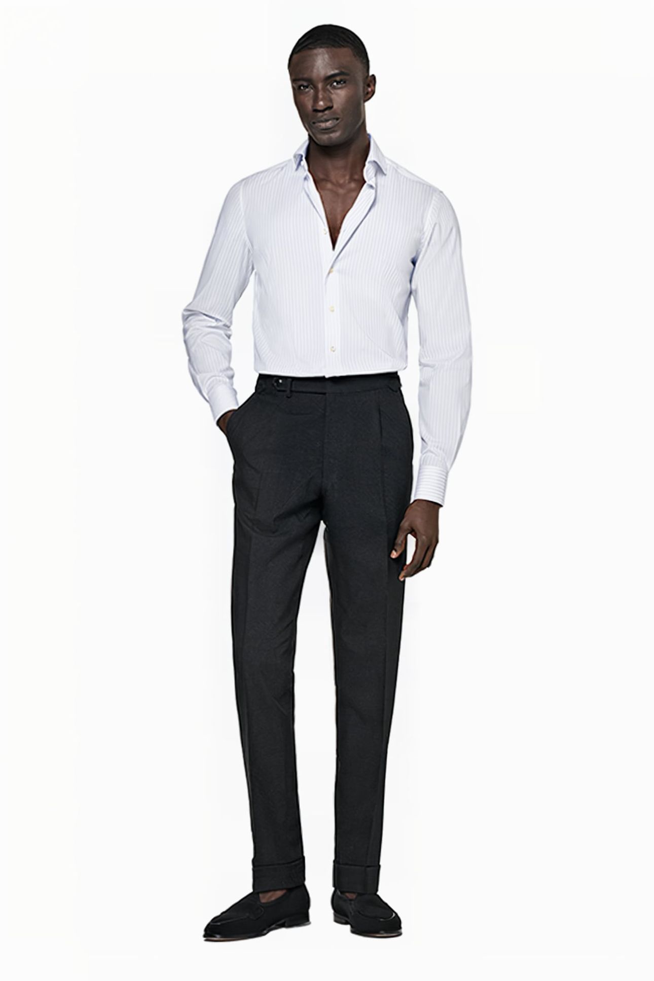 PURPLE STRIPED POPLIN EXTRA SLIM FIT SHIRT 3