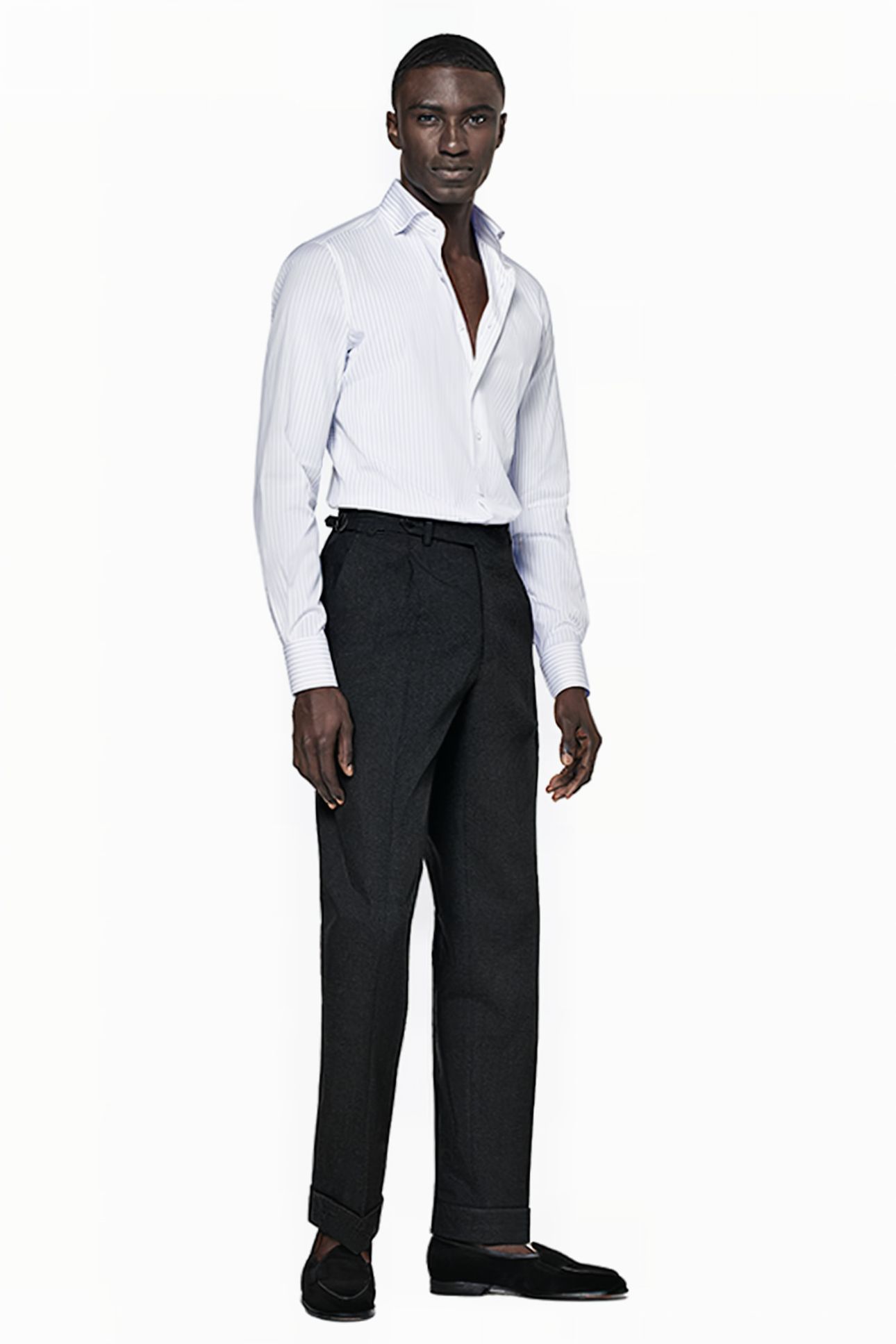 PURPLE STRIPED POPLIN EXTRA SLIM FIT SHIRT 6