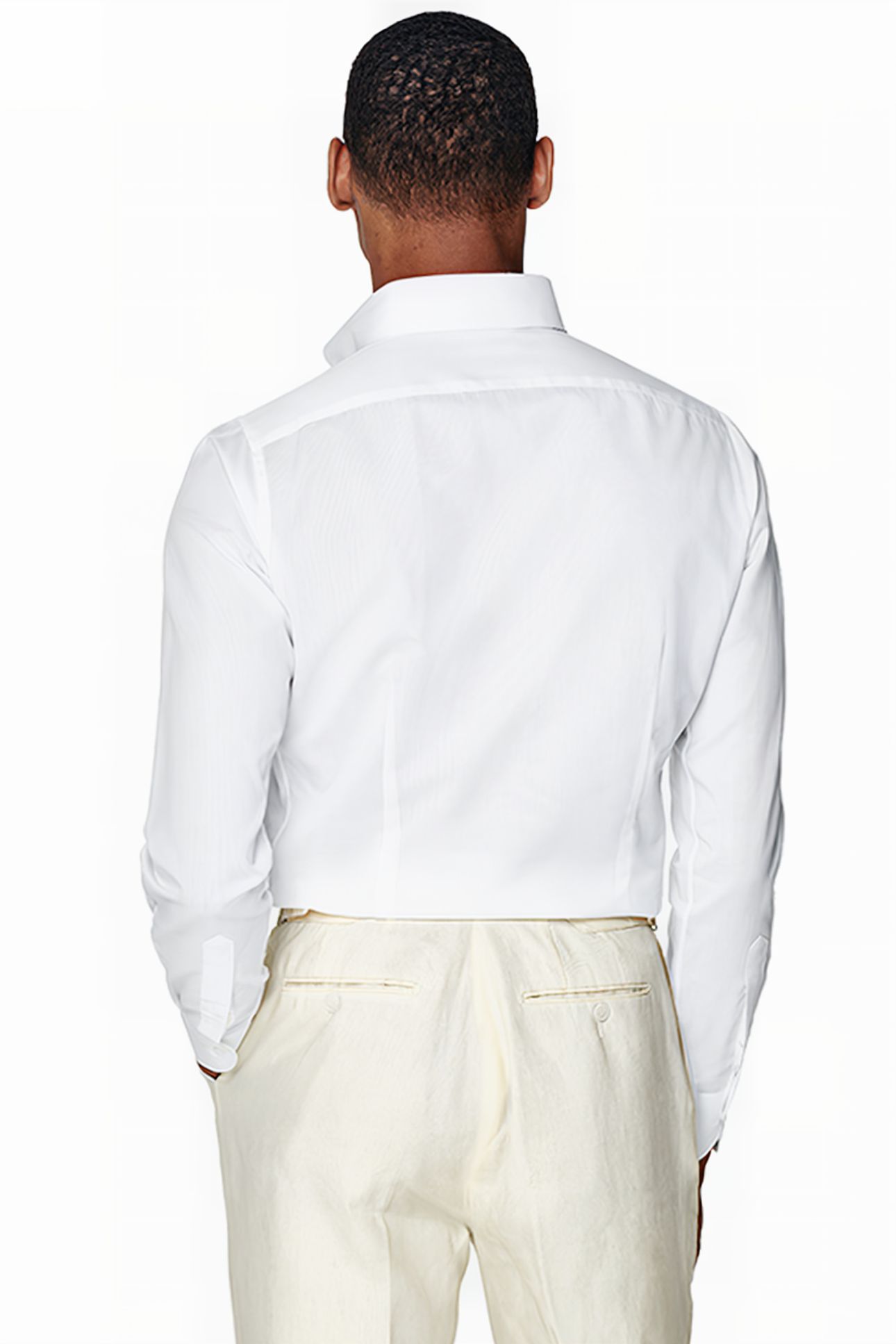 WHITE ONE PIECE COLLAR EXTRA SLIM FIT SHIRT 2