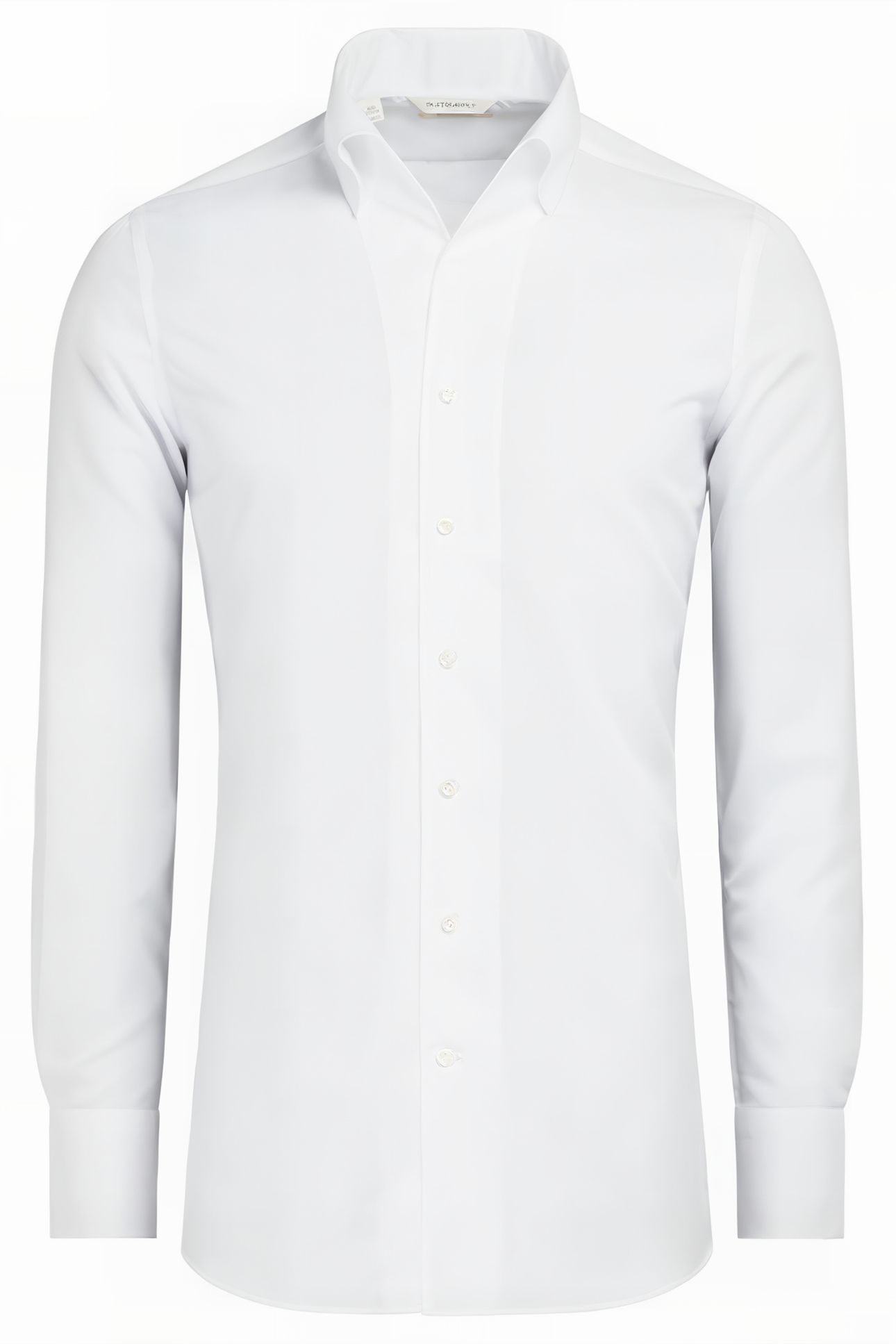 WHITE ONE PIECE COLLAR EXTRA SLIM FIT SHIRT 4