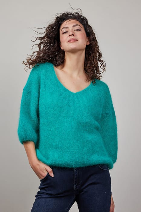 MOHAIR PULLOVER MIRA PEACOCK GREEN 1
