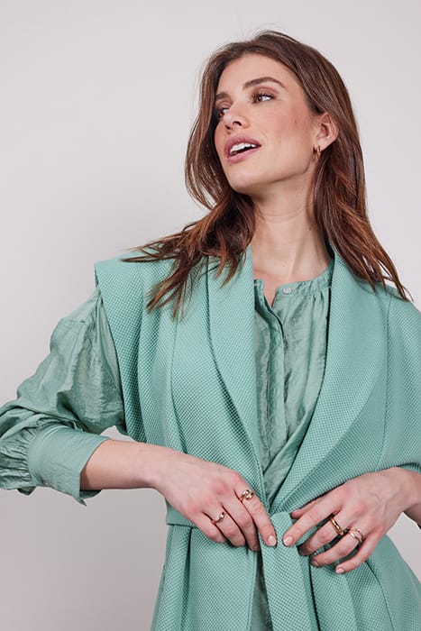SLEEVELESS VEST DIAM GRANITE GREEN 5