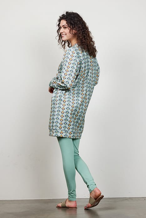 SWEAT DRESS CHILLY PRINT GRANITE GREEN WITH TROY PRINT 3