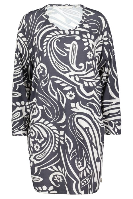 COMFY LOOSE DRESS PRINTED 3/4 DARK SHADOW WITH GRANDEUR PRIN 4