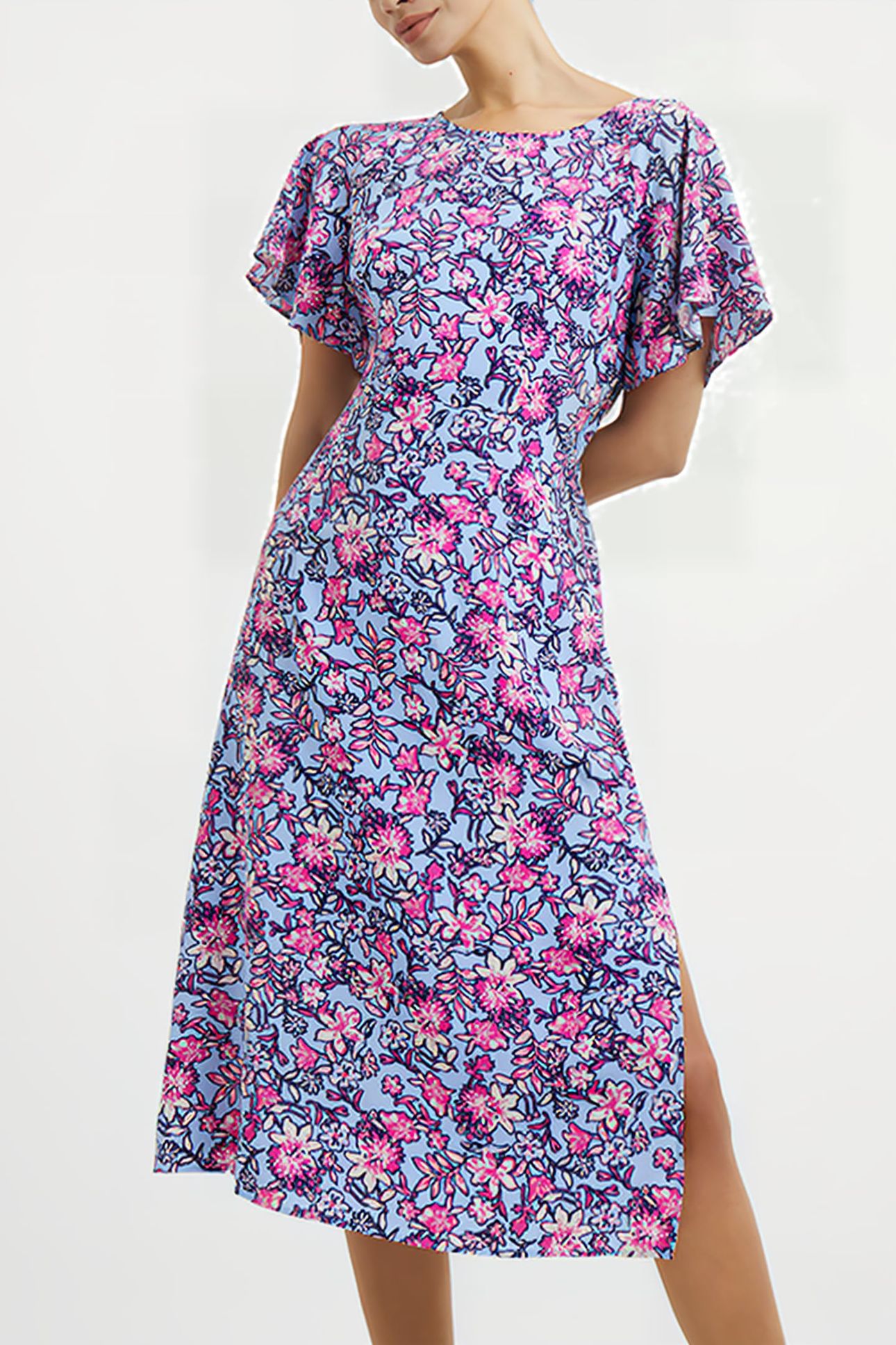 FOTINI DELPH CUT OUT BACK DRSS PLACID BLUE 1