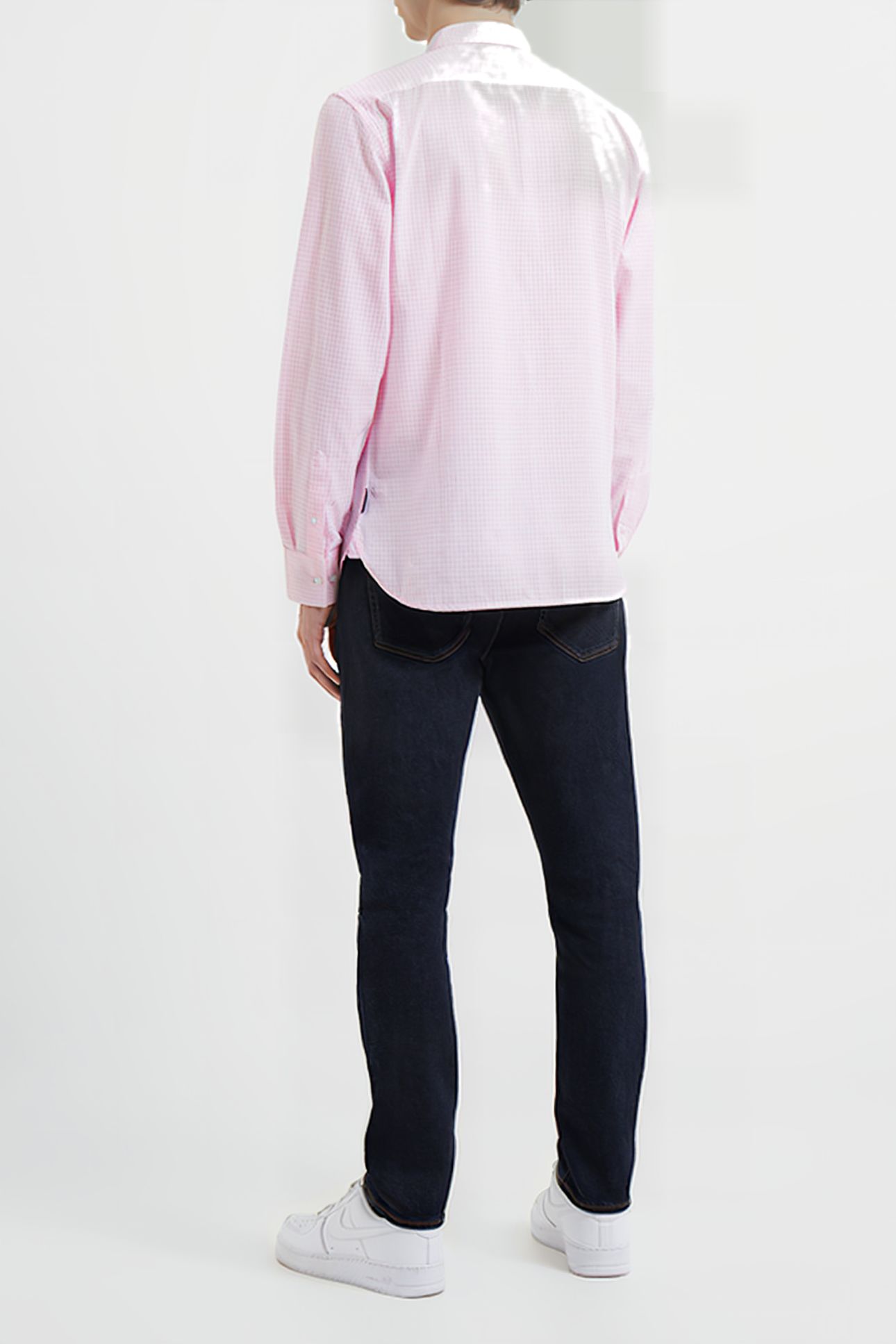CHECKED AND STRIPE POCKET LS RED 2