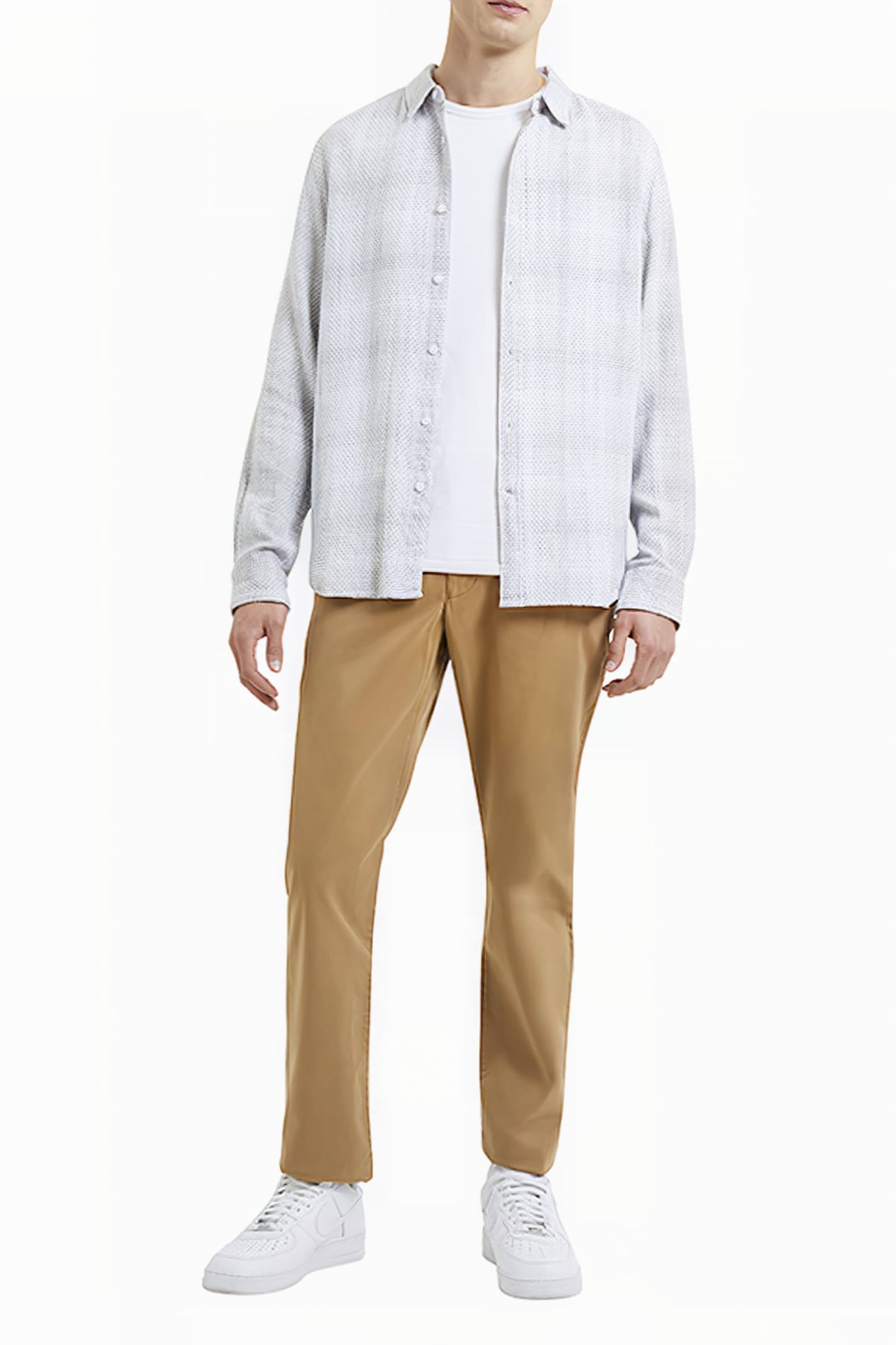 BERROW DOBBY COTTON SHIRT WHITE 1