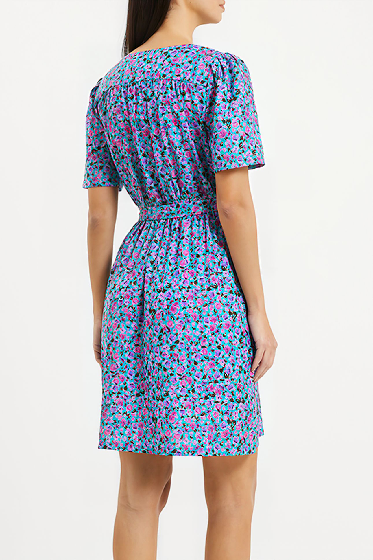 ALEZZIA ELY JACQUARD SS DRESS GREEN 2