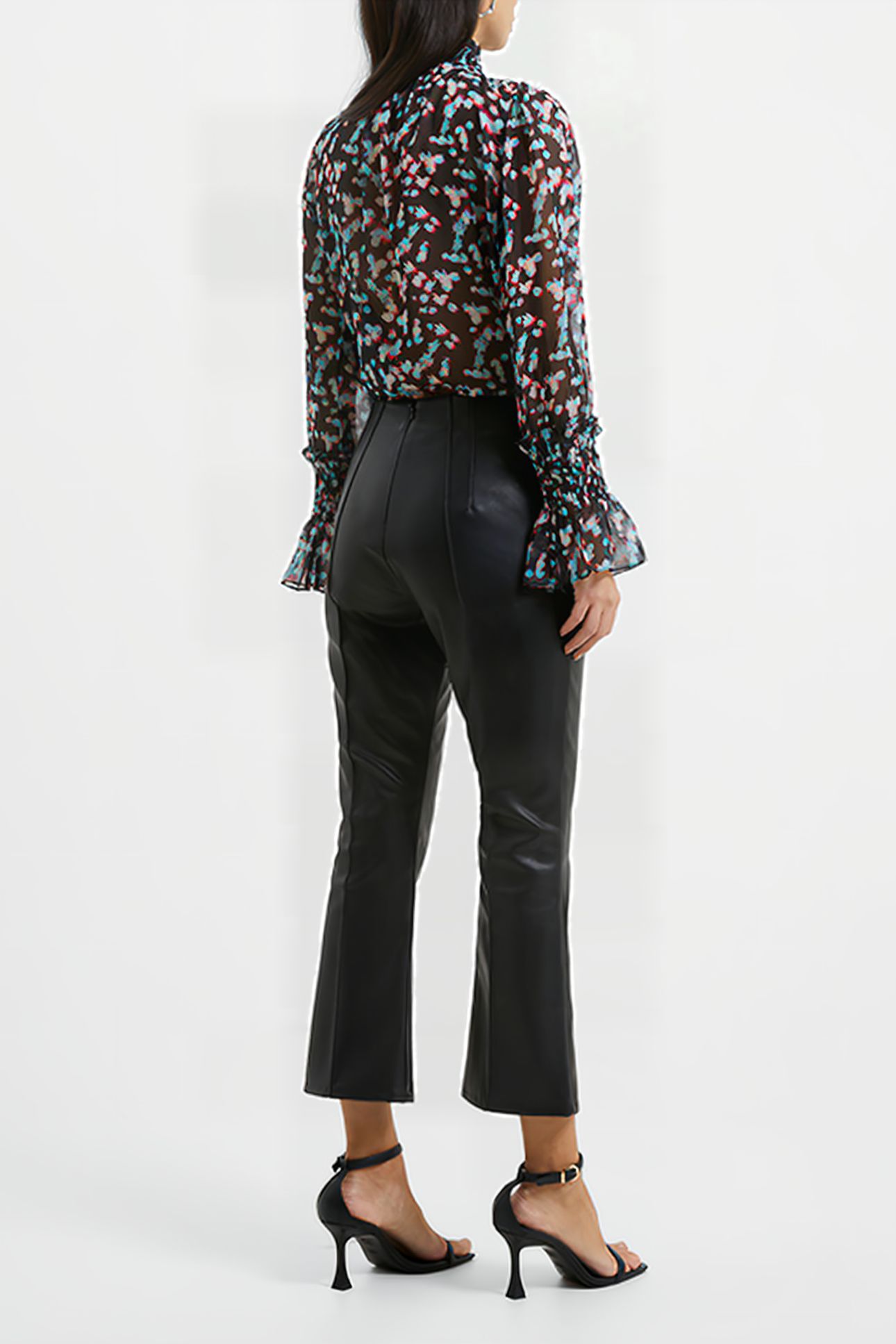 CLAUDIA PU STRETCH TROUSER BLACK 4