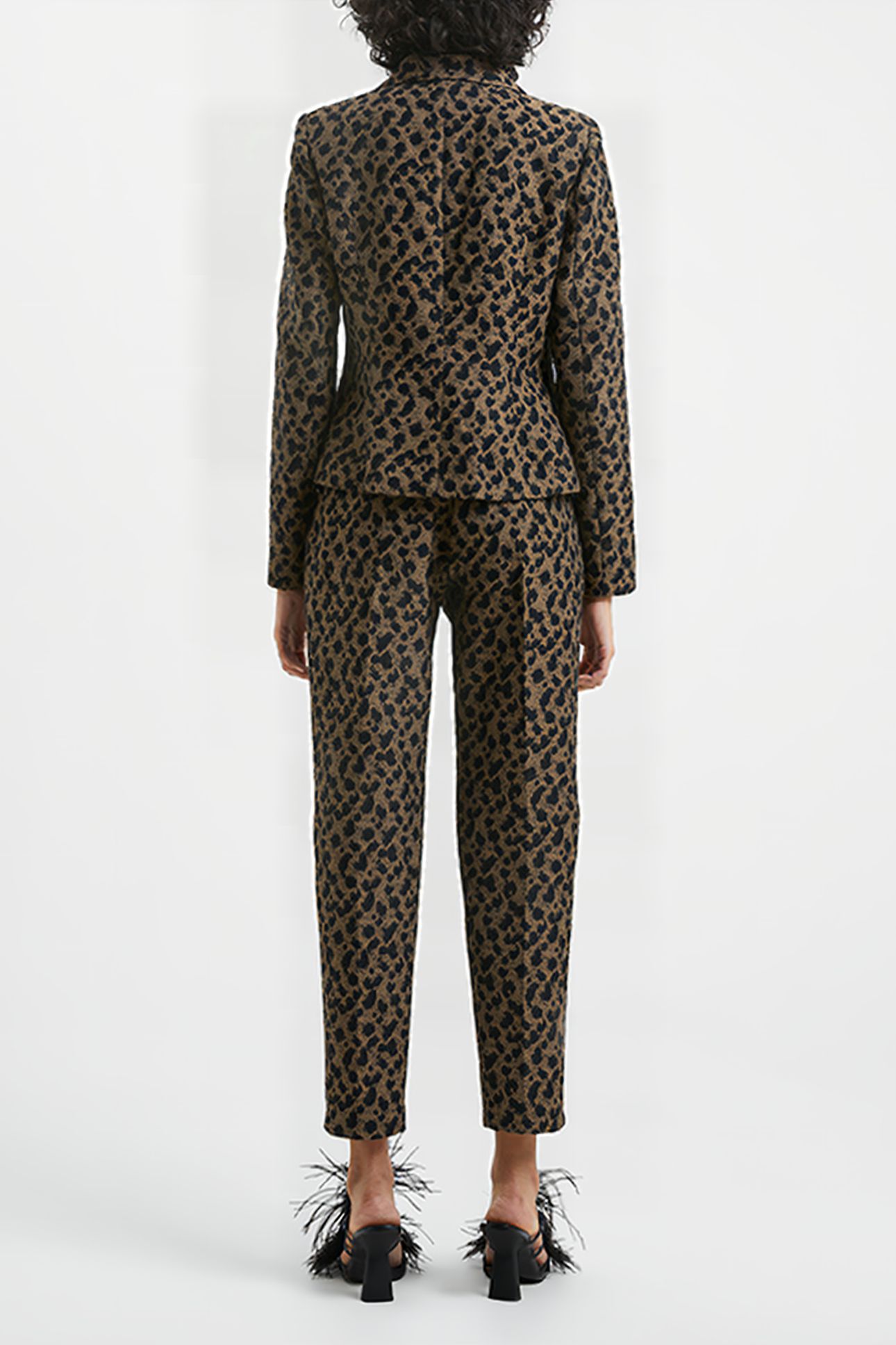 ESTELLA JACQUARD TROUSERS BLACK 3
