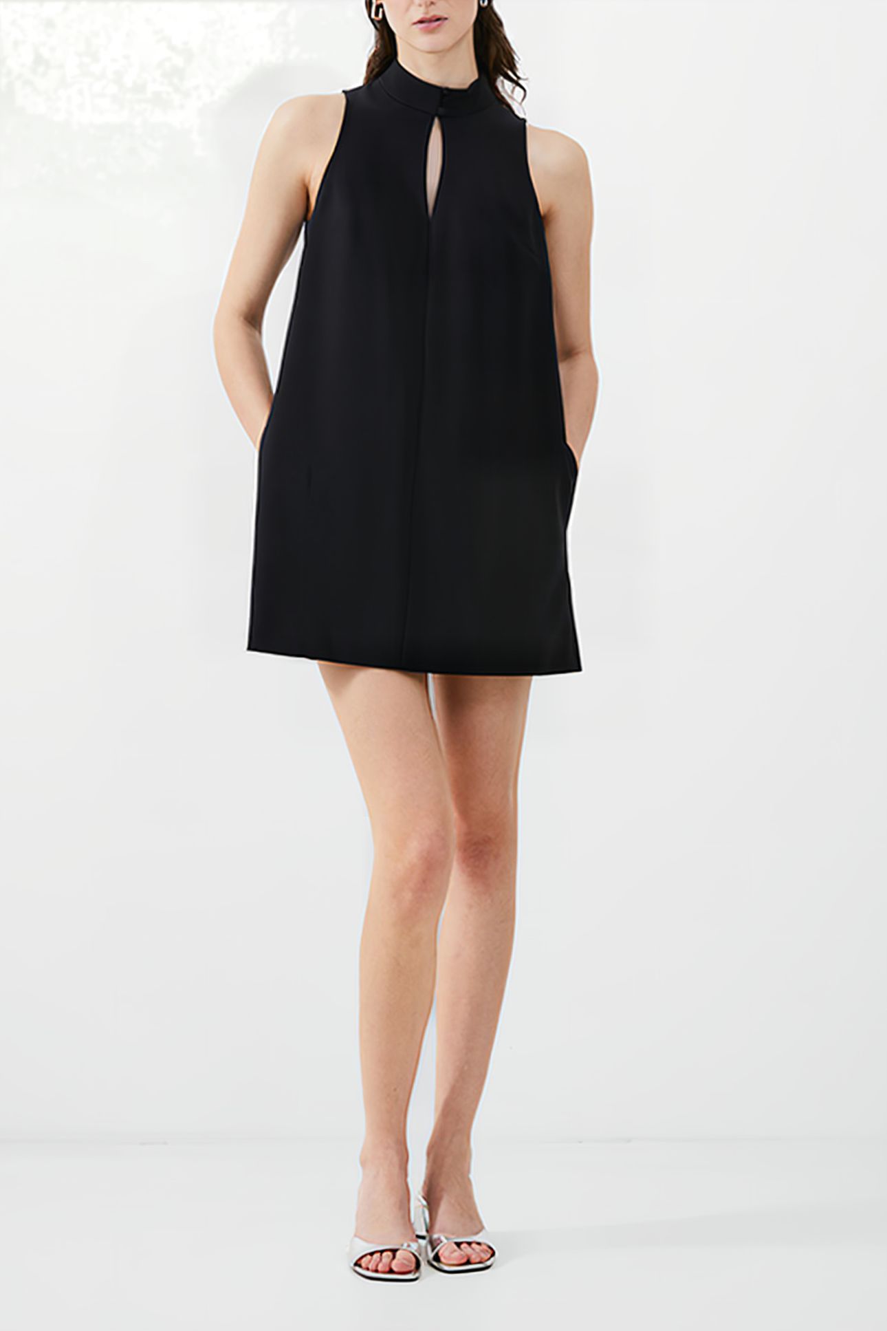 ECHO SLEEVELESS KEYHOLE DRESS BLACK 2