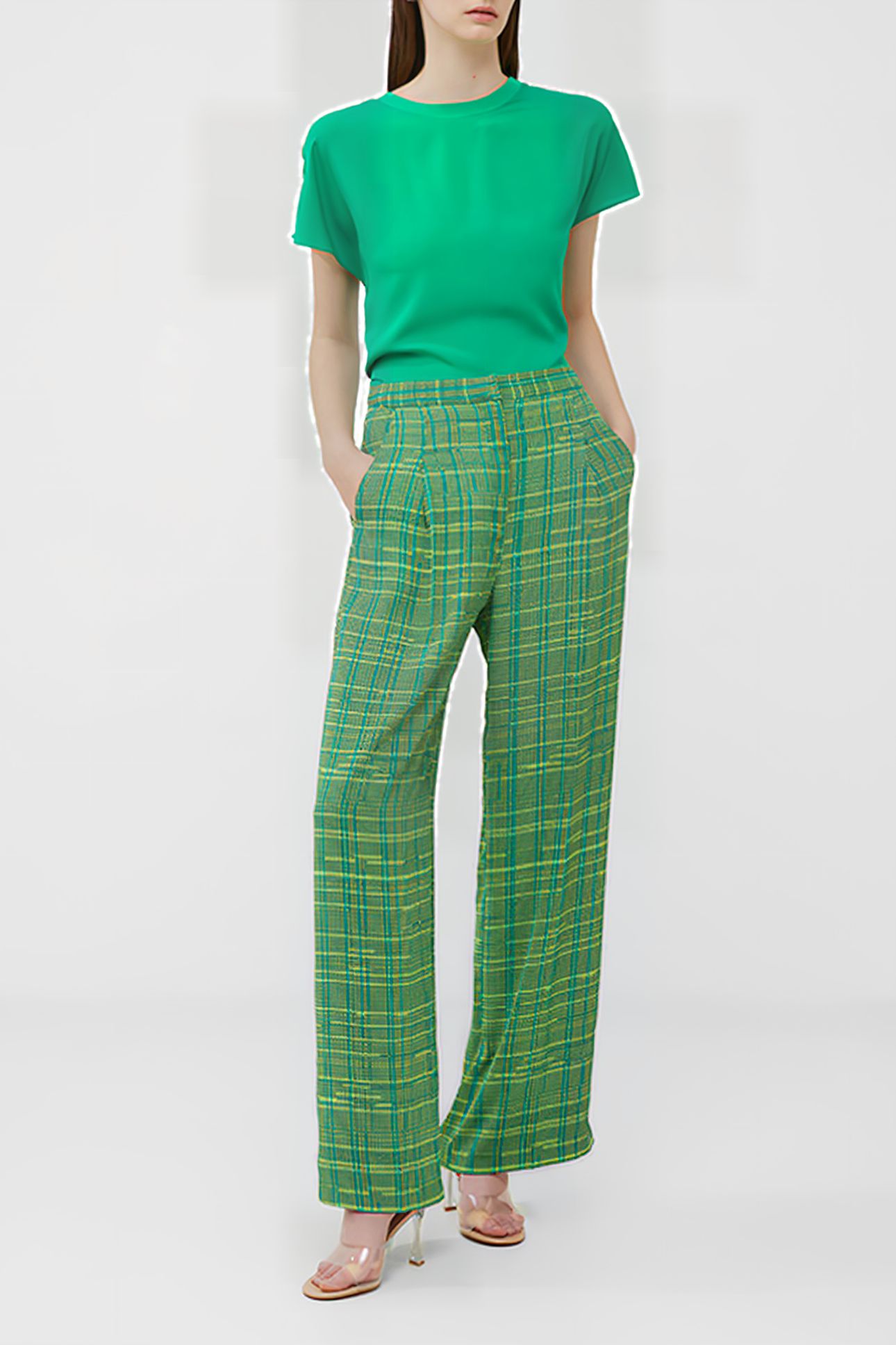 CARMEN CREPE TROUSER GREEN 2