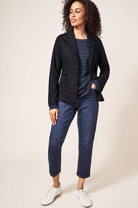 OLIVIA WOOL MIX JERSEY BLAZER GREY 1