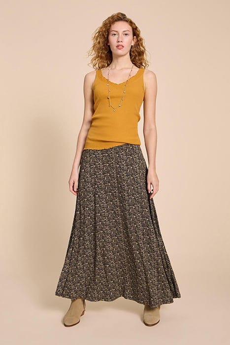 JADA ECO VERO MAXI SKIRT BLACK PRINTED 1