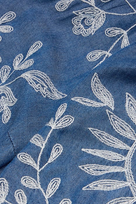 ISLA EMBROIDERED DENIM DRE LIGHT DENIM 3