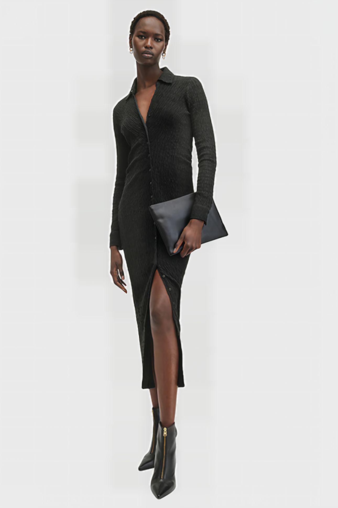CONNIE MIDI DRESS BLACK 4