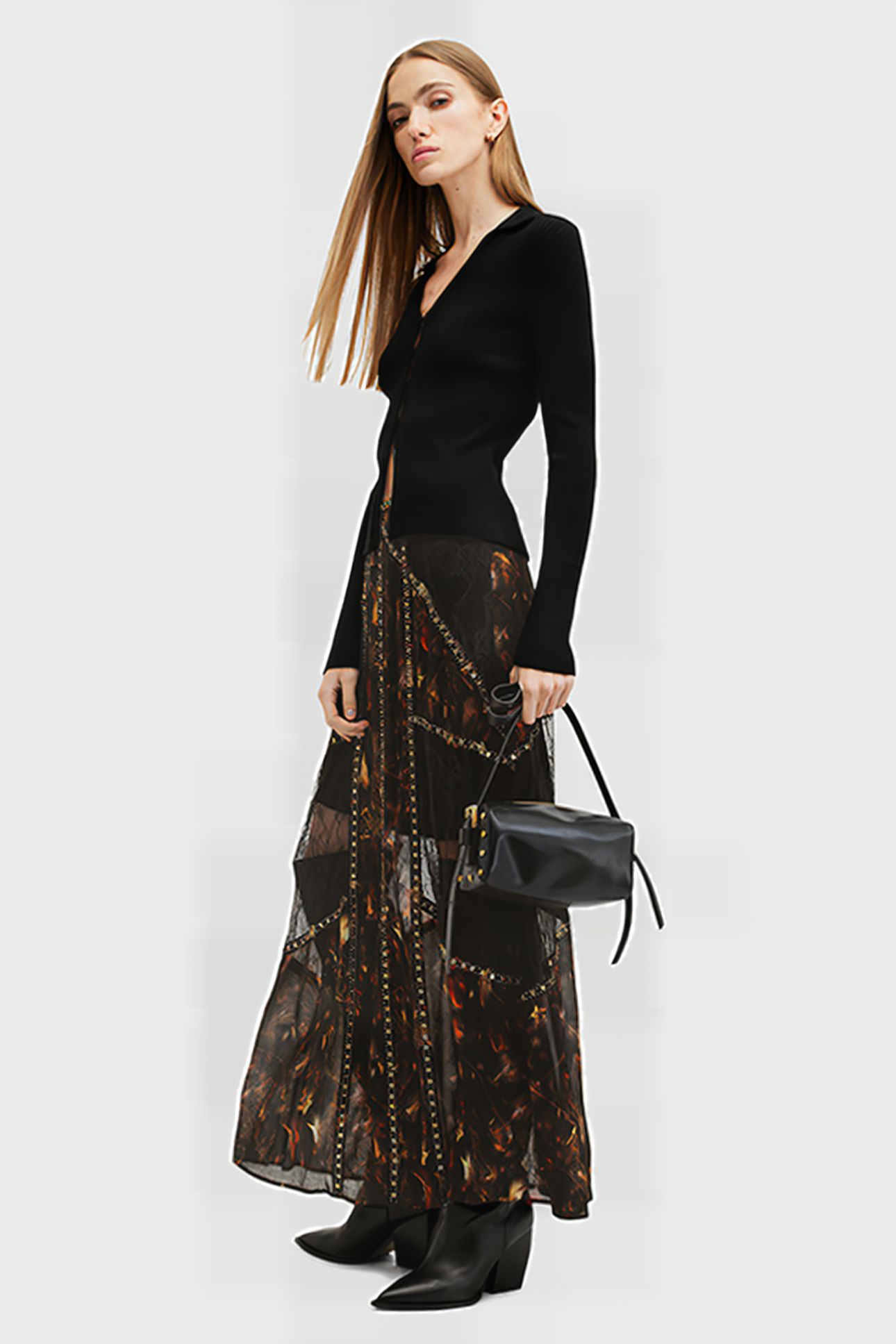 BRYN EMB SKIRT KATERI BLACK 5