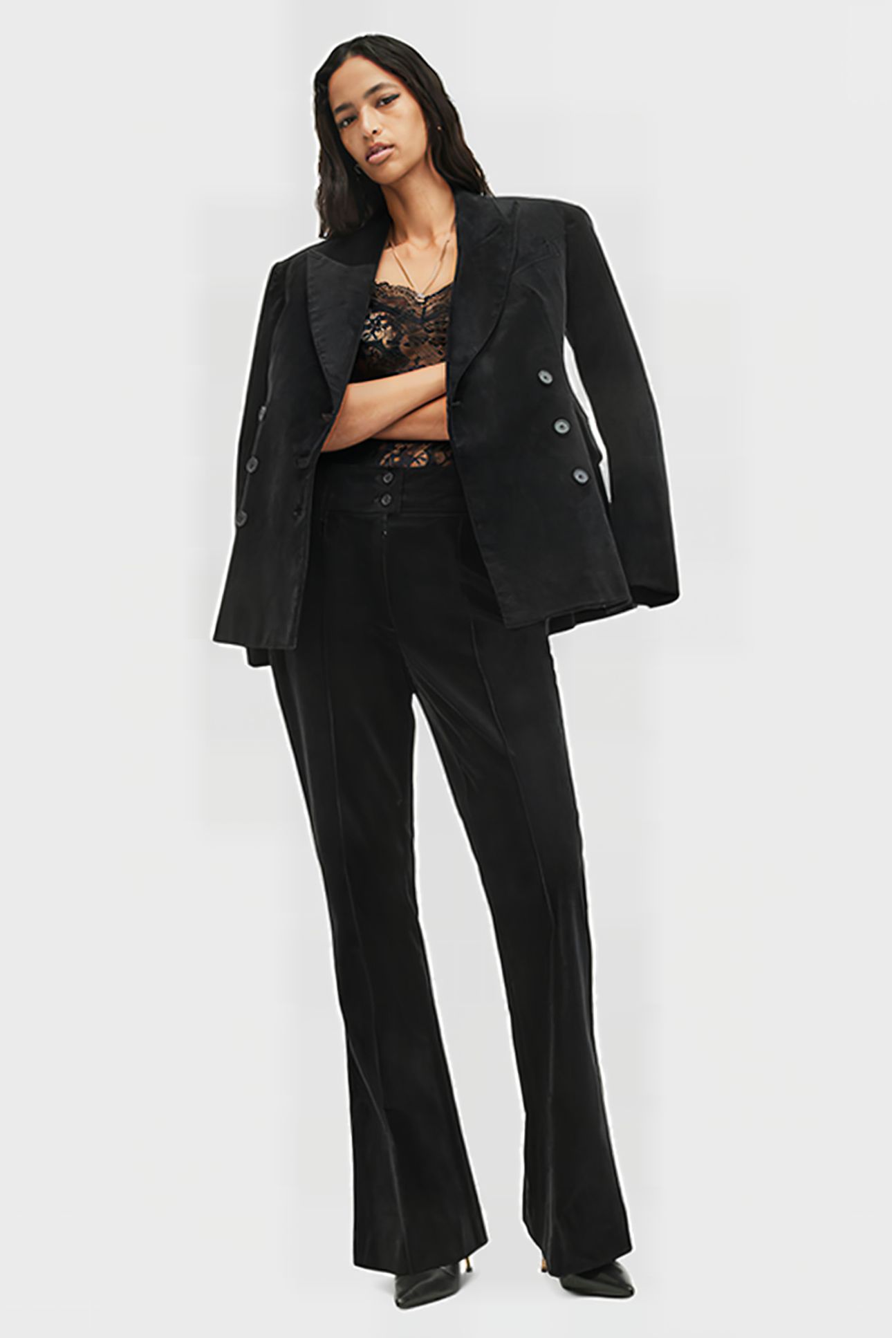 SEVENH CORD TROUSER BLACK 3