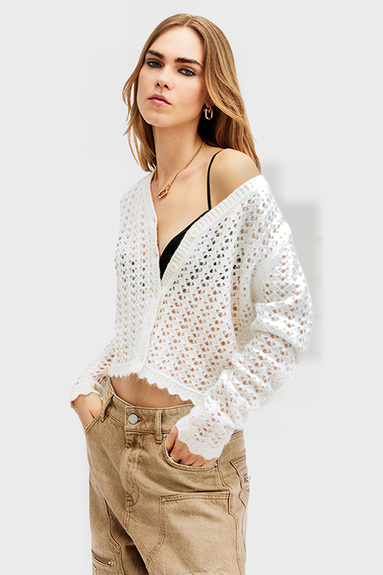 VIVIAN CARDIGAN CHALK WHITE 1