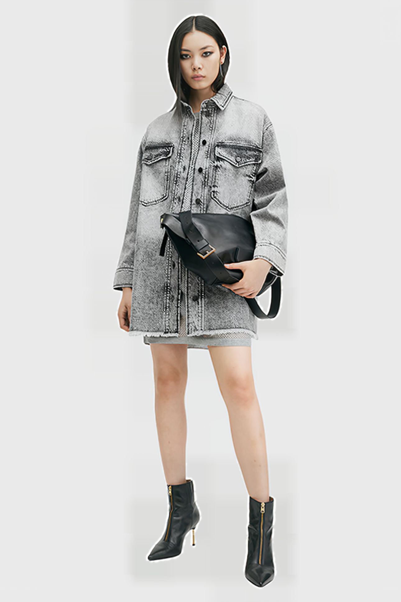 LILY DENIM DRESS VINTAGE BLACK 3