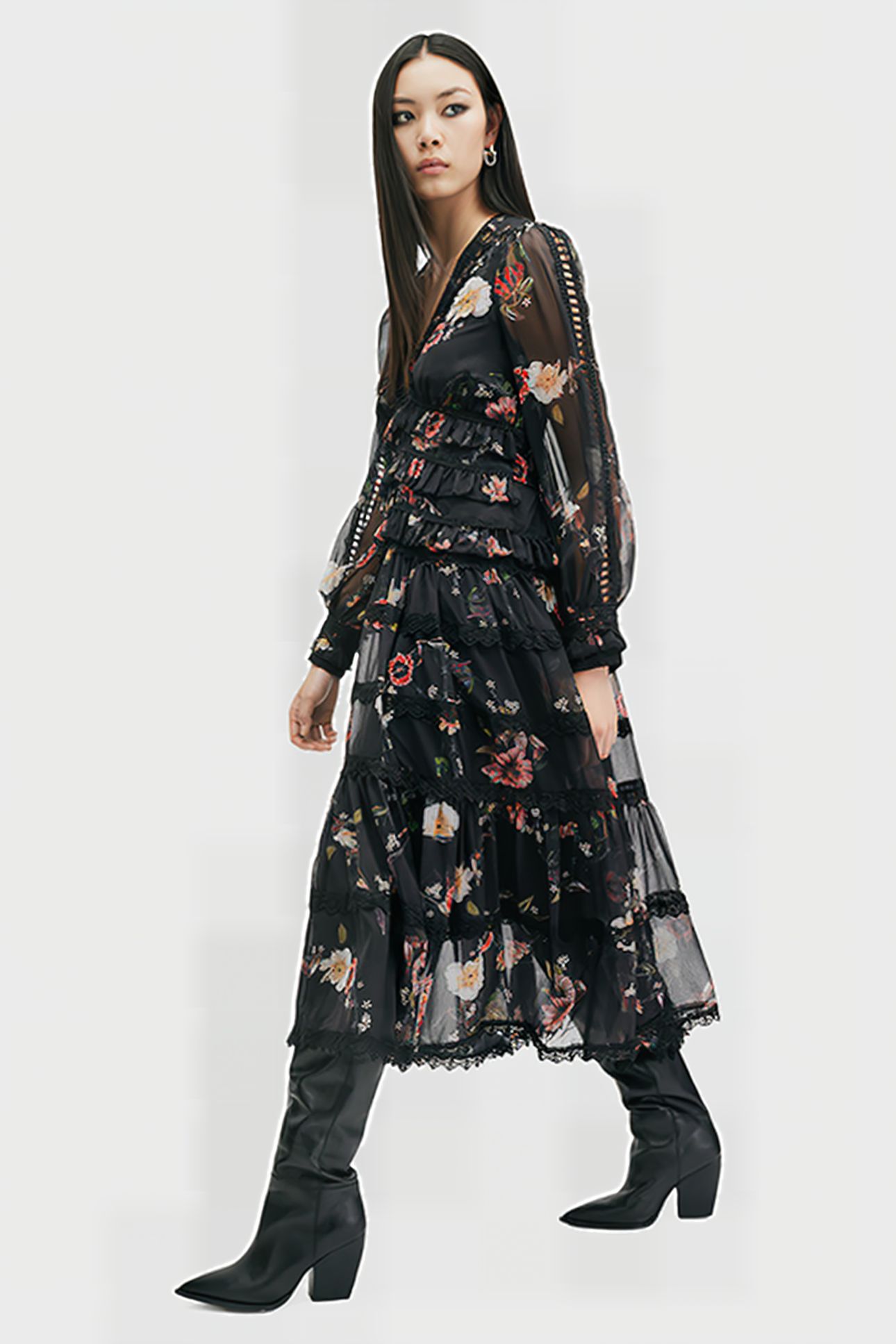ZORA MIDI DRESS UNITY BLACK 4