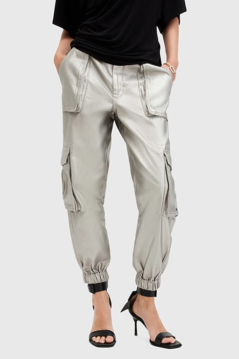 FREDA COATED TROUSER SAGE GREEN 1