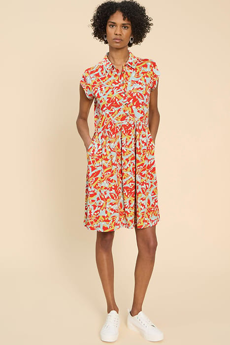 EVERLY JERSEY SHIRT DRE ORANGE PRINTED 1