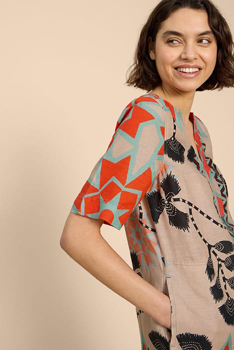 JUNE LINEN SHIFT DRE NATURAL 4
