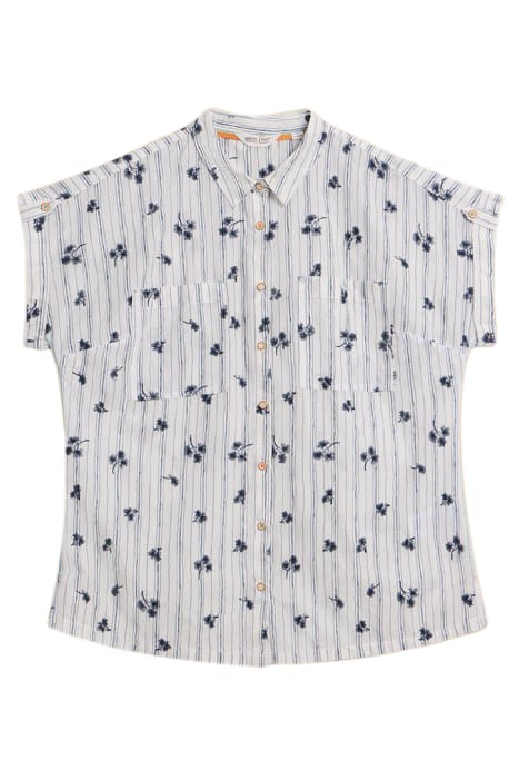 ELLIE STRIPE EMBROIDERED SHIRT IVORY 2