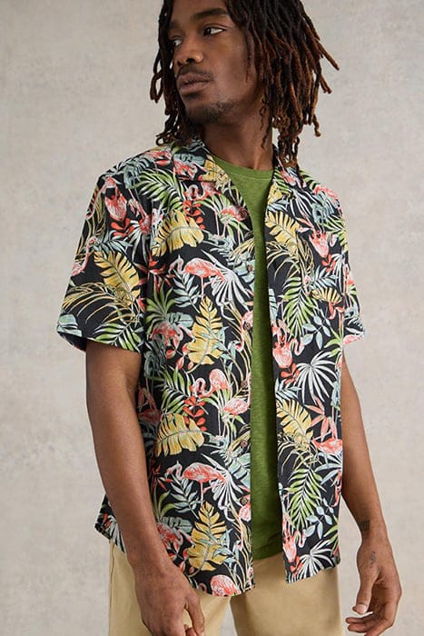 FLAMINGO PRINTED SHIRT BLACK PRINTED 1
