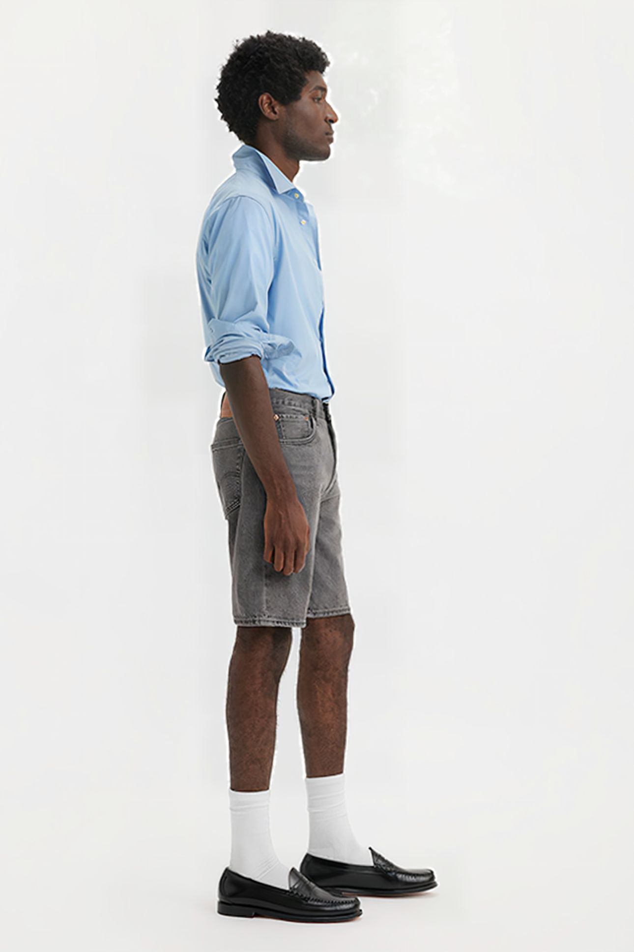 501 DENIM SHORT GREY 4