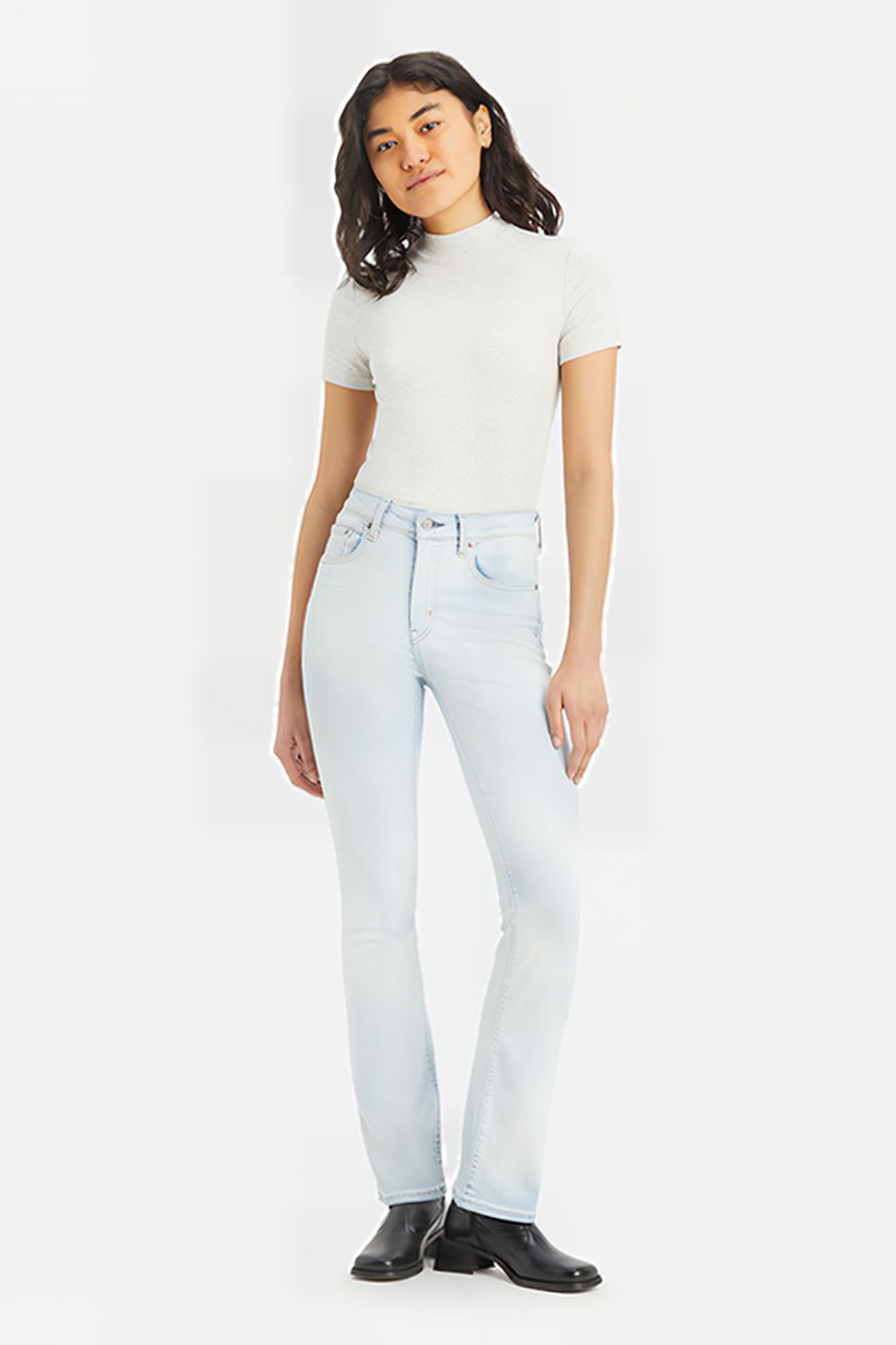 725 FLARED JEANS WHITE 2