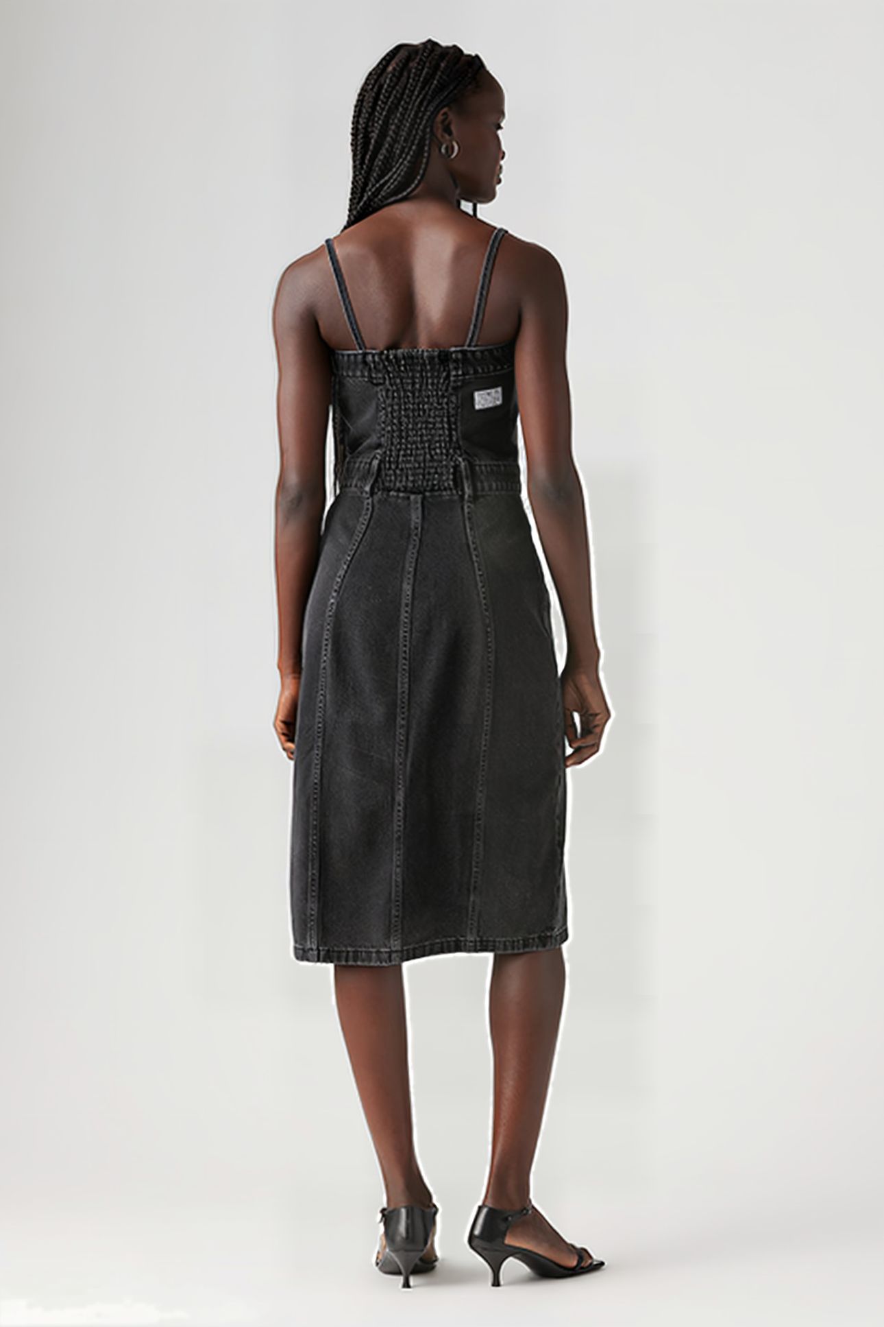 DENIM MINI DRESS BLACK 2