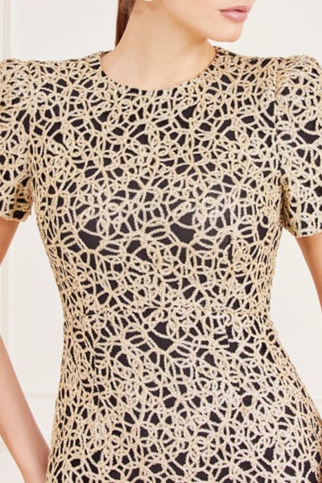 MARCIANO BY GUESS ANNIE DRESS GOLD MULTI 5