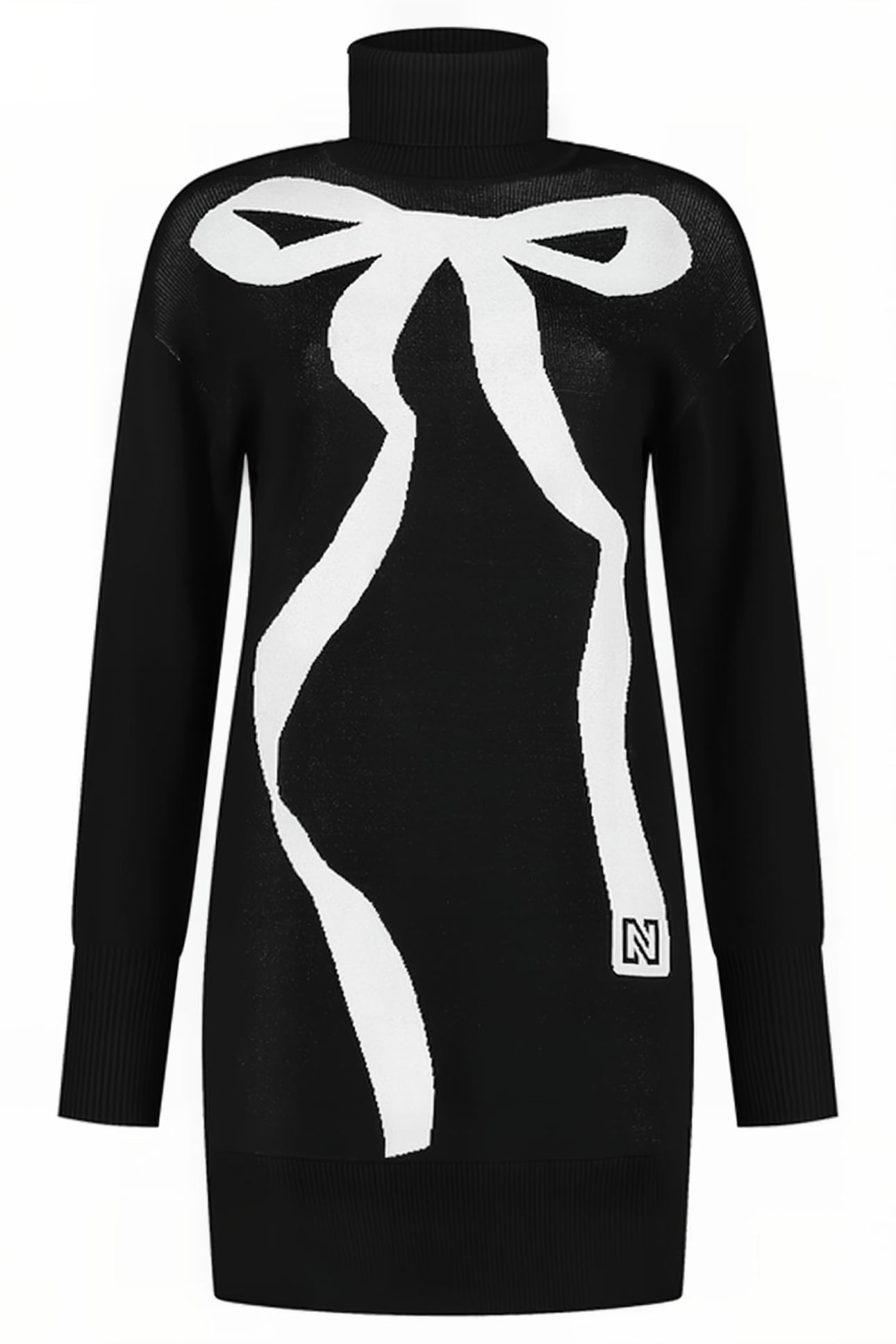AURORA BOW DRESS BLACK 1