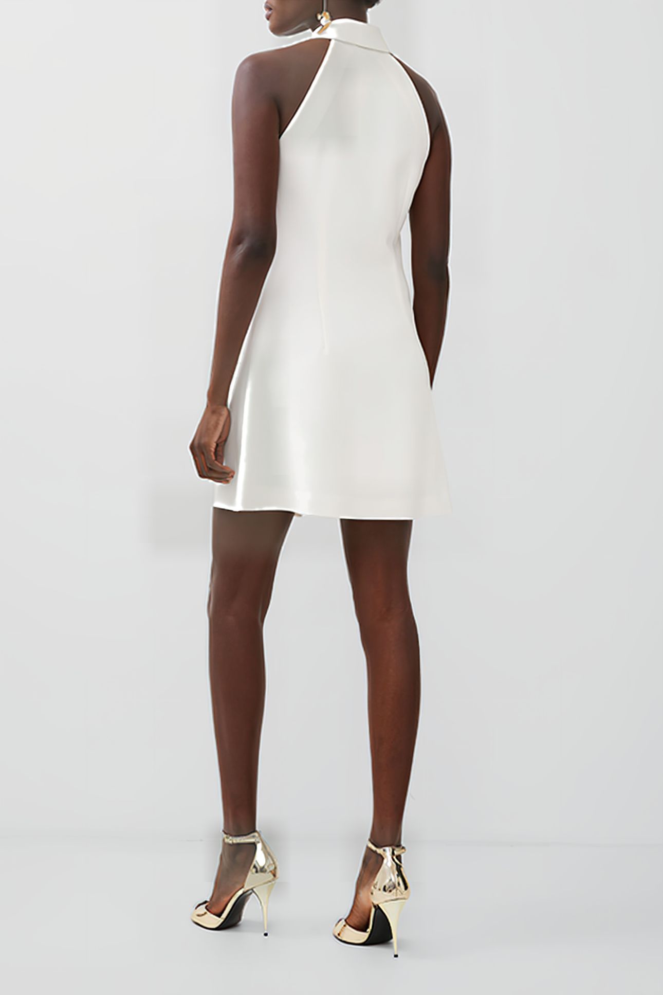 WHISPER HALTER BLAZER DRESS WHITE 3