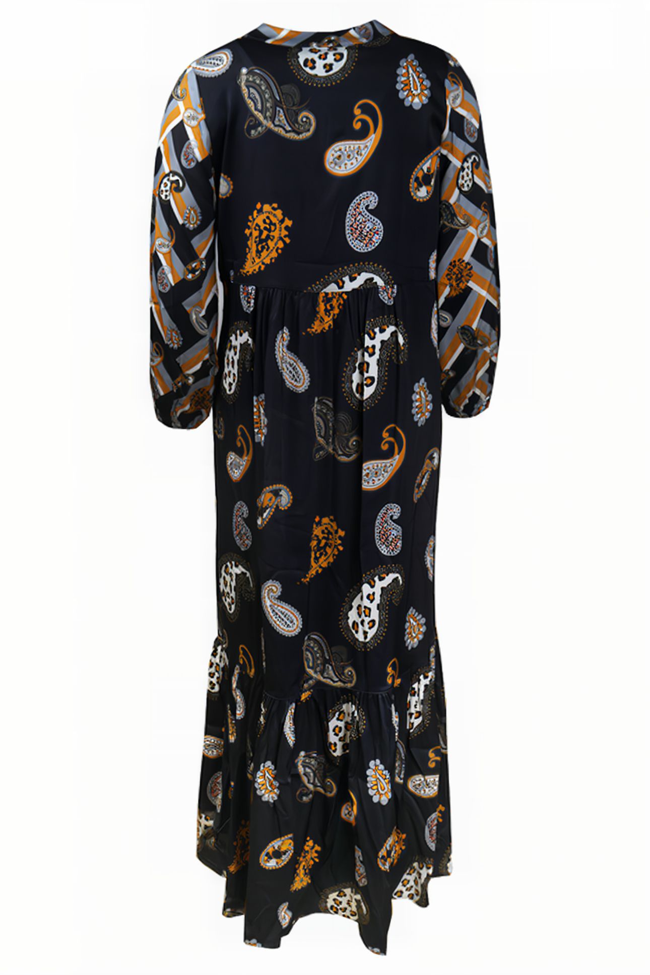 DRESS SAN RAFAEL LONG BLACK WITH PAISLEYS 2
