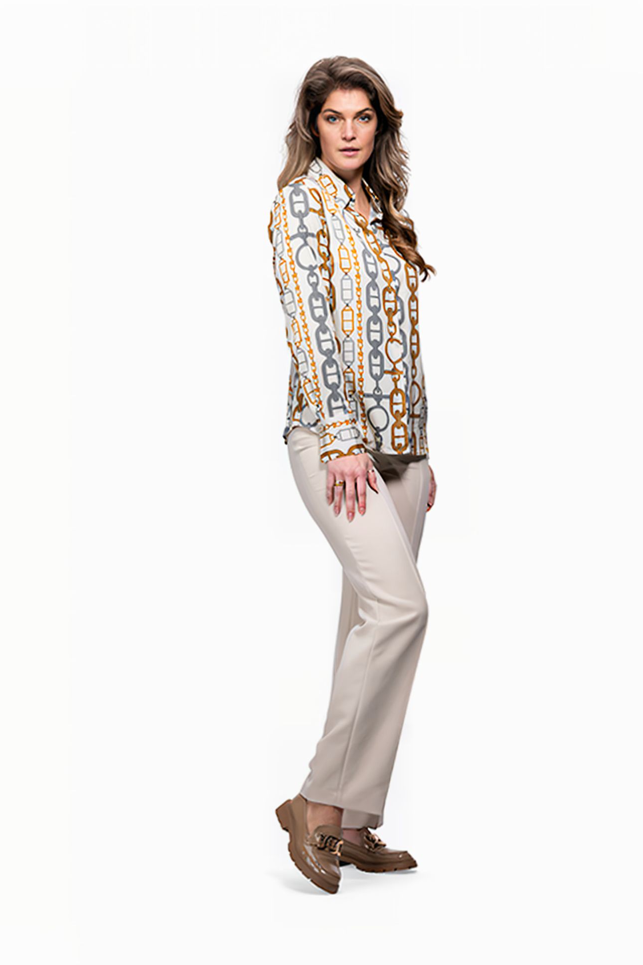 BLOUSE ST. DENIS ECRU CHAINS 5