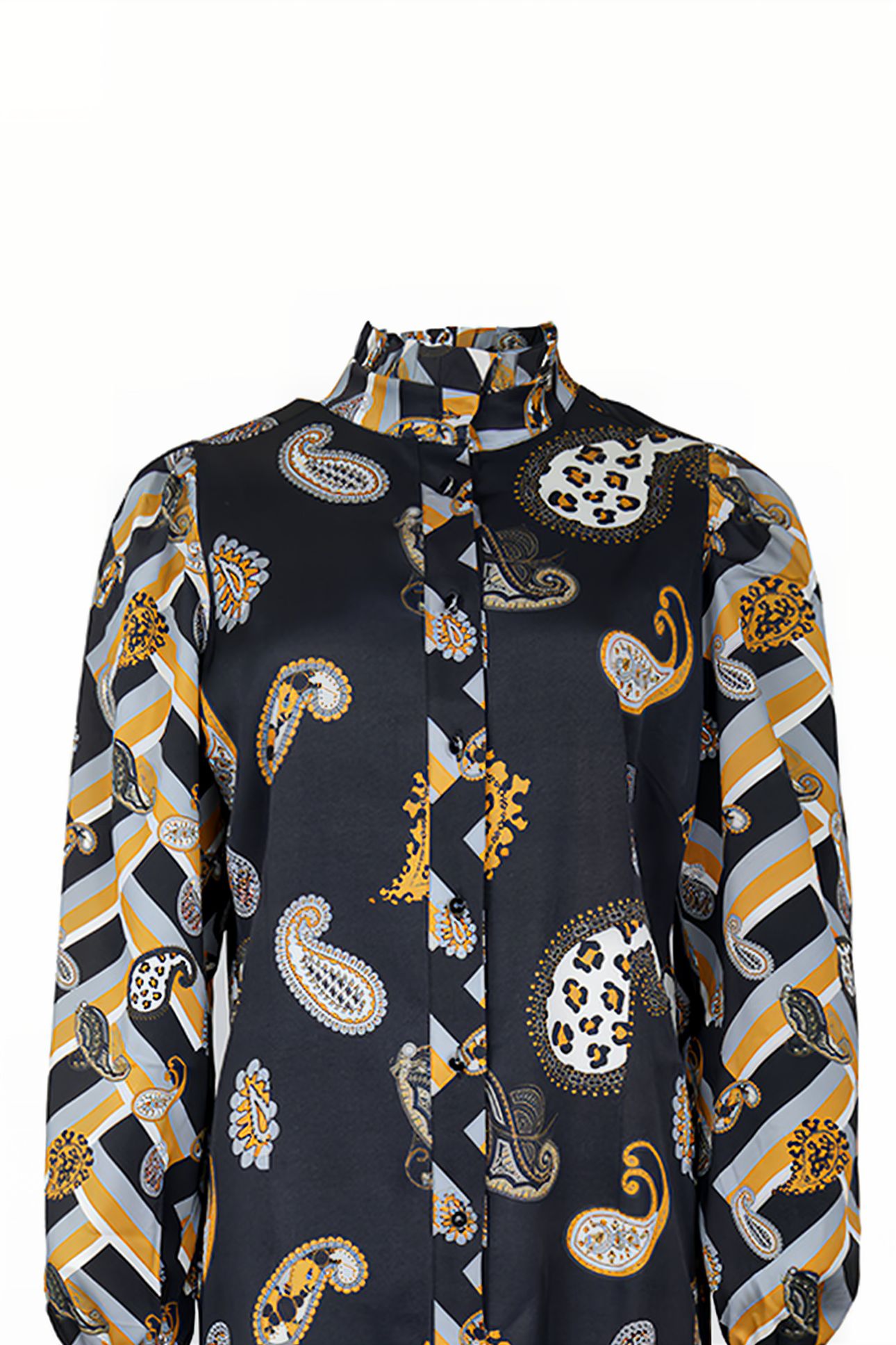 DRESS MAINZ BLACK WITH PAISLEY 2