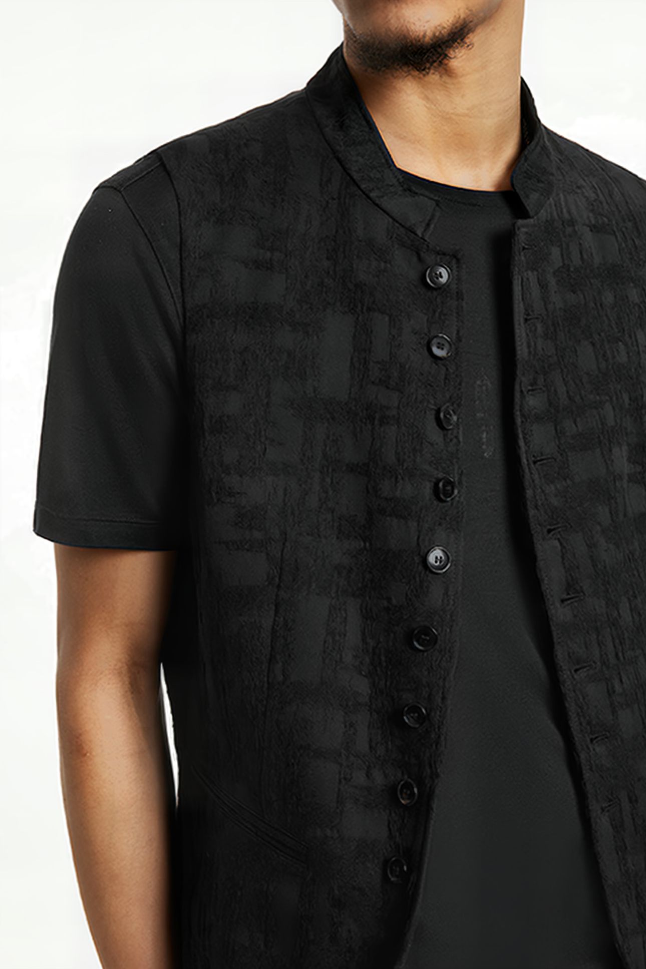 MULTI BUTTON FRONT CLOSURE BLACK 3