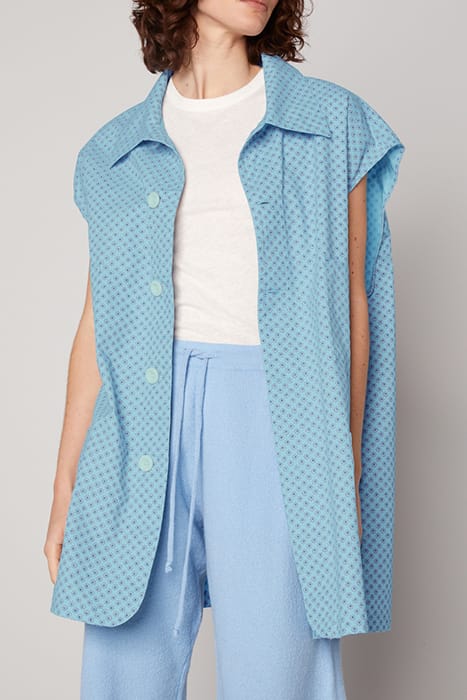 SLEEVELESS JACKET WITH SHIRT COLLAR PRINTED BERTHE 1