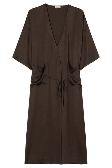 7/8 SLEEVES BELTED KIMONO JACKET CHOCOLAT 4