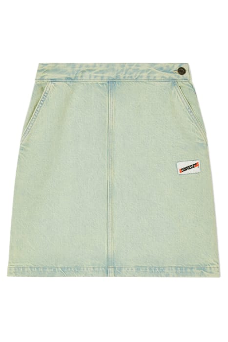 HIGH WAIST SHORT SKIRT SUR TEINTURE VERT 4