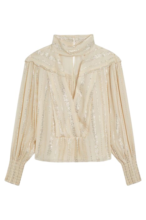 VIVIANA BLOUSE IN ECRU/SILVER 4