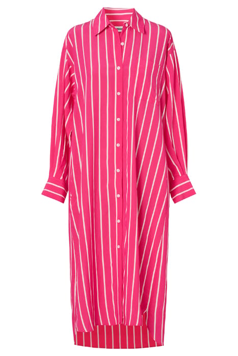 STRIPED SHIRTDRESS CARMINE ROSE 3