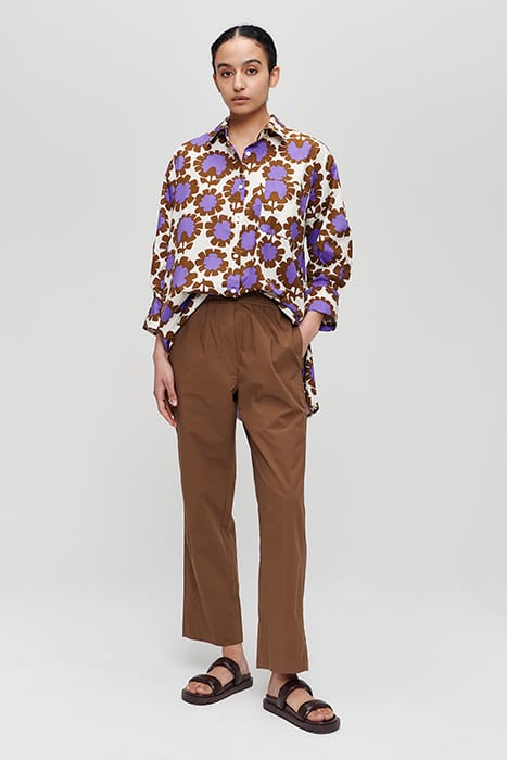 COTTON PRINTED SHIRT VIOLET 4