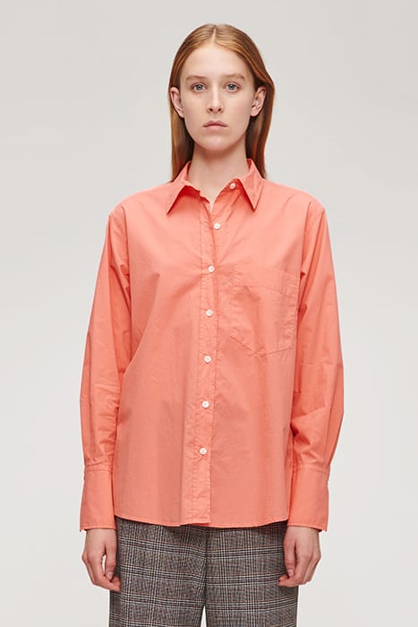 ORG COTTON BOYS SHIRT RADIANT CORAL 1
