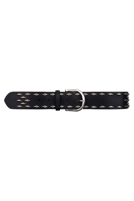 CINQUE LEATHER RIVET BELT RAVEN 1