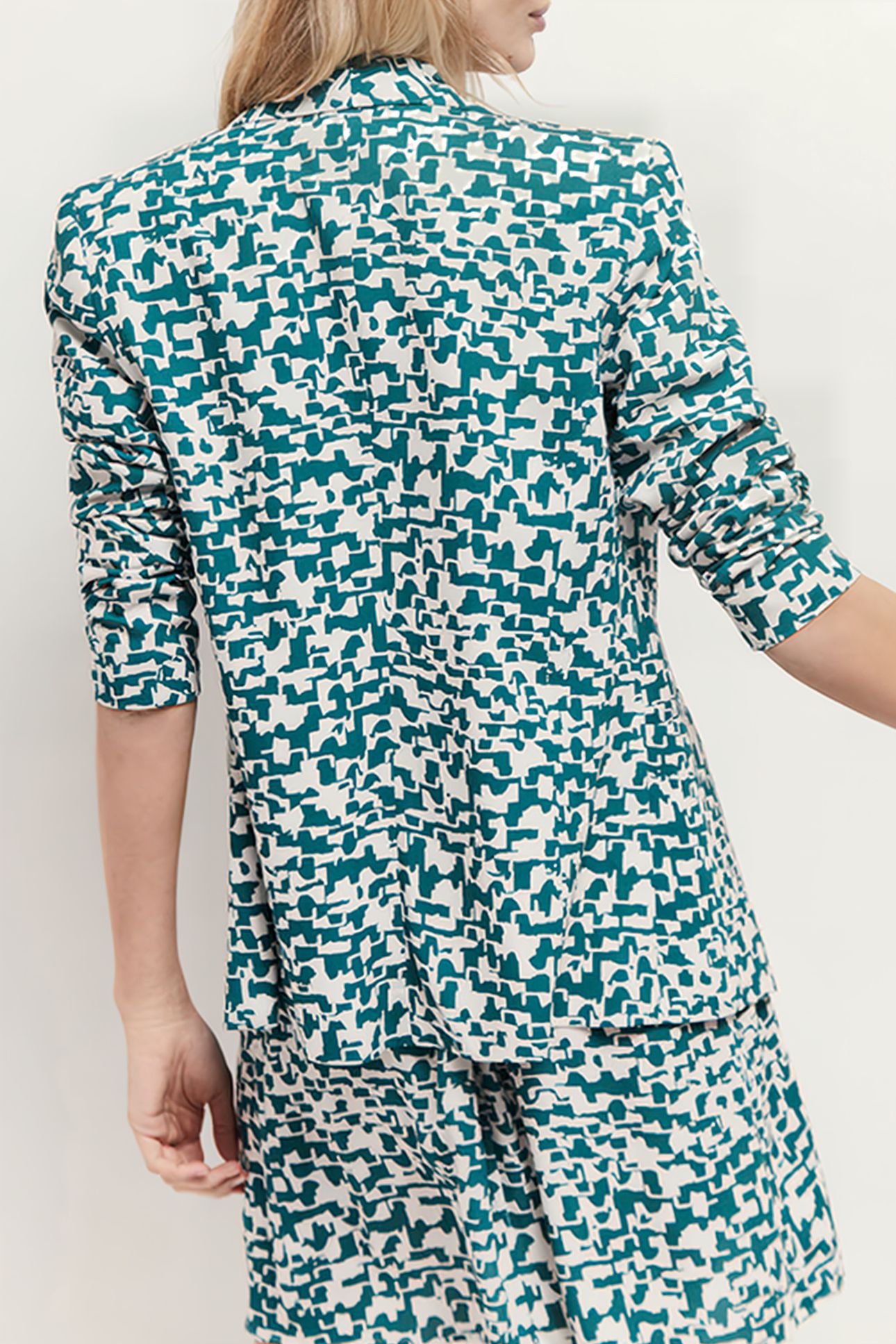 VINNY - ECRU SUIT JACKET WITH URBAN BARK PRINT 2