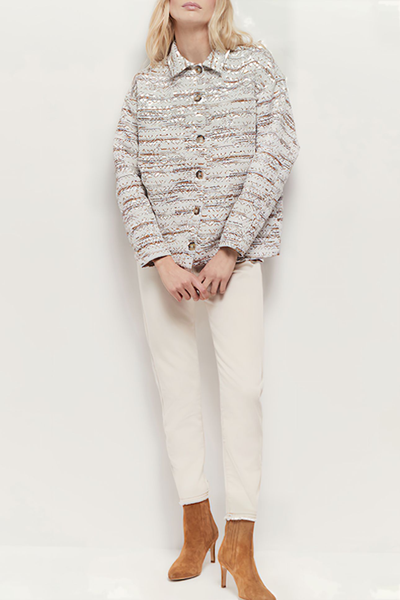 VIVECA - FANCY ECRU BRAIDED MULTICOAT JACKET 3